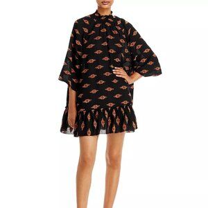 Rhode Marika Mini Tent Dress in Ikat Jacquard Size M